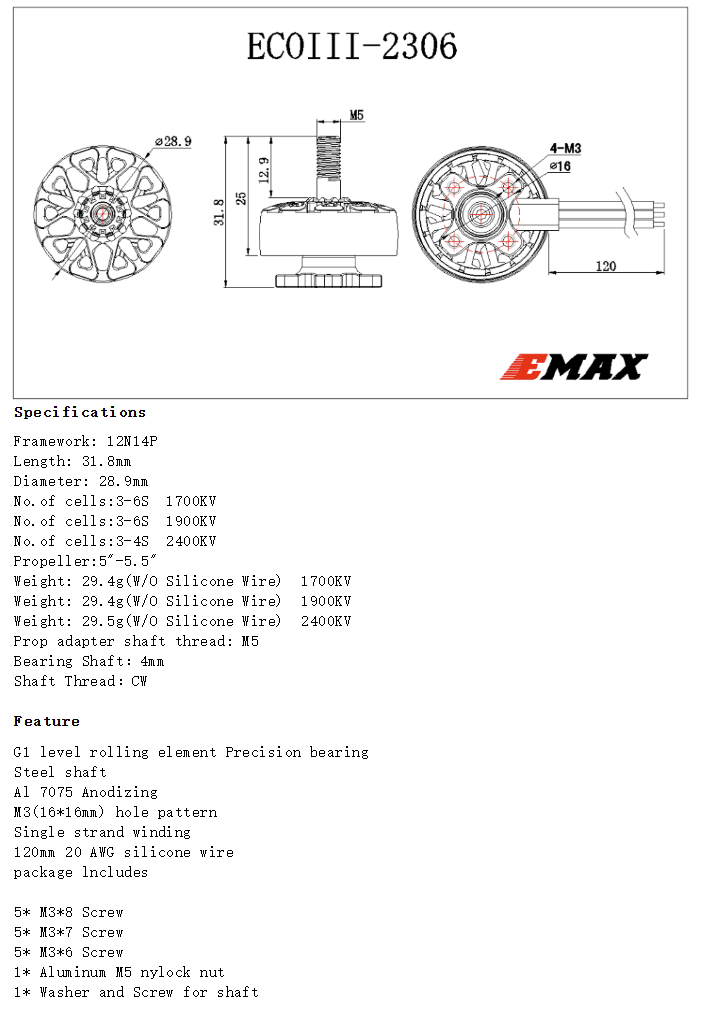 specifications
